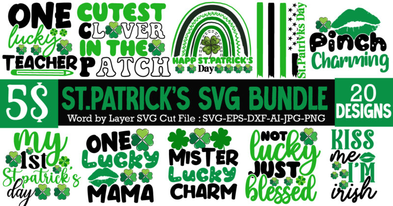 St.patrick's Day SVG Mega Bundle , St.patrick's T-Shirt Design, Mega Bundle , St.patrick's T-Shirt Design, St.patrick's SVG Cut File, Happy St.Patrick's Day T-Shirt Design,Happy St.Patrick's Day SVG Cut File, Happy