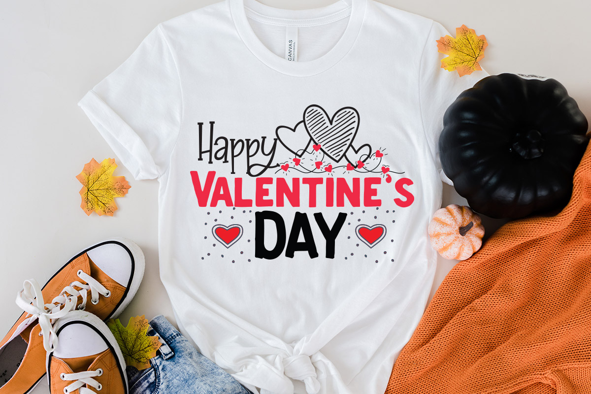 Happy Valentine's Day T-Shirt Design, Happy Valentine's Day SVG Cut ...