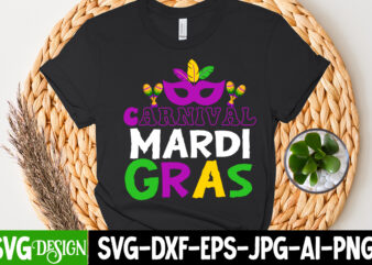 Carnival Mardi Gras T-Shirt Design, Carnival Mardi Gras SVG Cut File, 160 Mardi Gras SVG Bundle, Mardi Gras Clipart, Carnival mask silhouette, Mask SVG, Carnival SVG, Festival svg, Mardi Gras