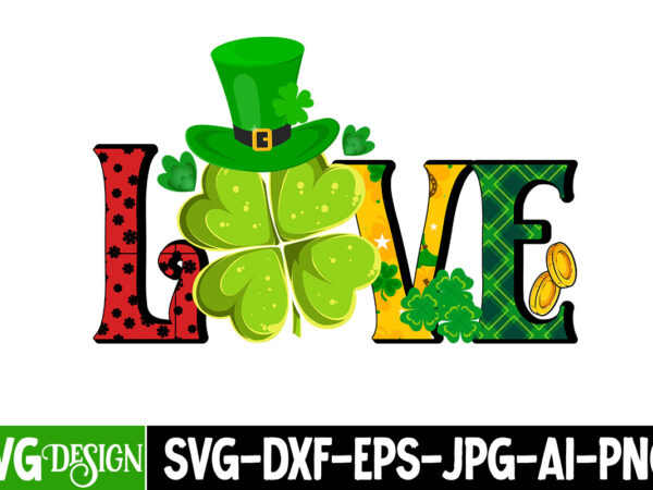 Love sublimation png , love svg cut file, st. patrick’s day png, lucky shamrock png, retro st. patty’s day png design, green leopard, retro lucky png, clover png, sublimation design