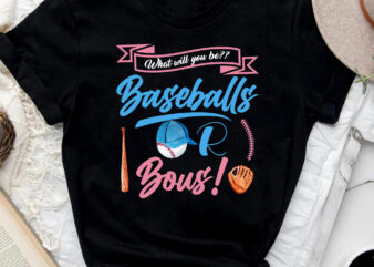 Baseball Or Bows Gender Reveal Pregnancy Announcement NC 1402