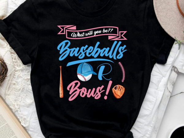 Baseball or bows gender reveal pregnancy announcement nc 1402 t shirt template