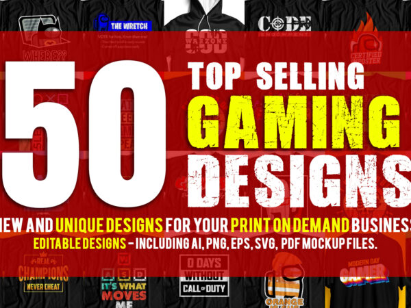 Top selling gaming t-shirt design bundle, gamer designs, gaming, trendy gaming t-shirt designs