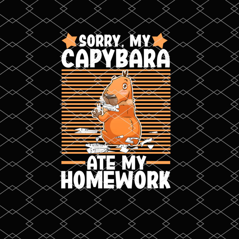 Capybara Ate My Homework South American Capybara Rodent Animals NL 0902