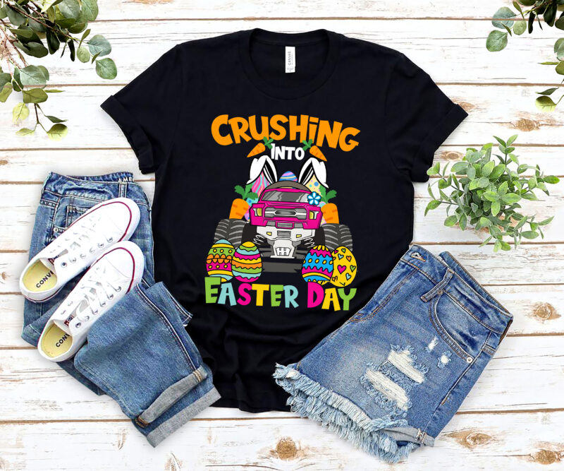 Crushing Into Easter Day Boy_s Easter Egg Monster Truck Passover NL 2502