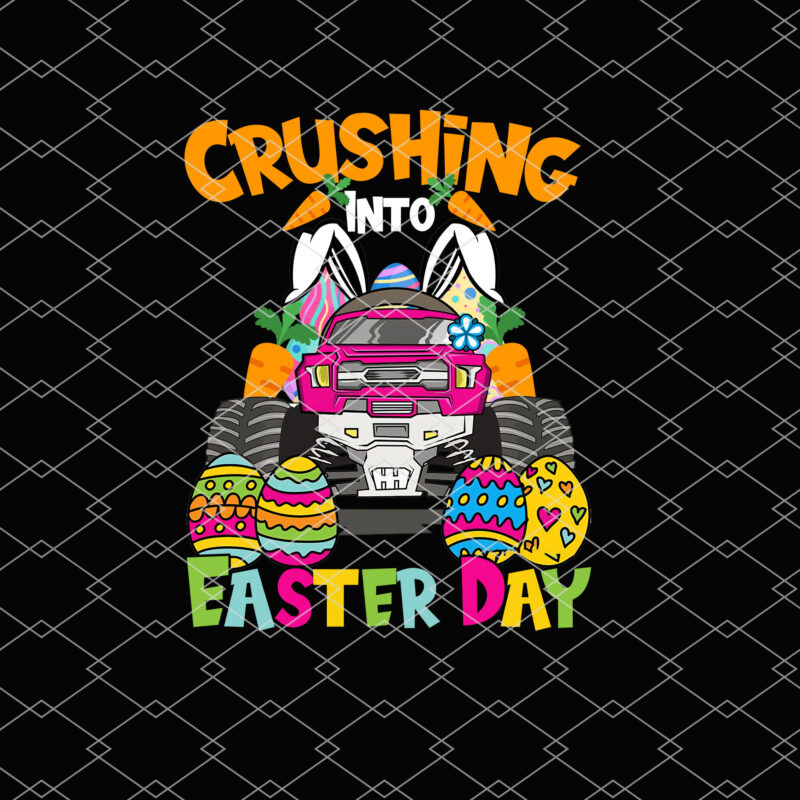 Crushing Into Easter Day Boy_s Easter Egg Monster Truck Passover NL 2502