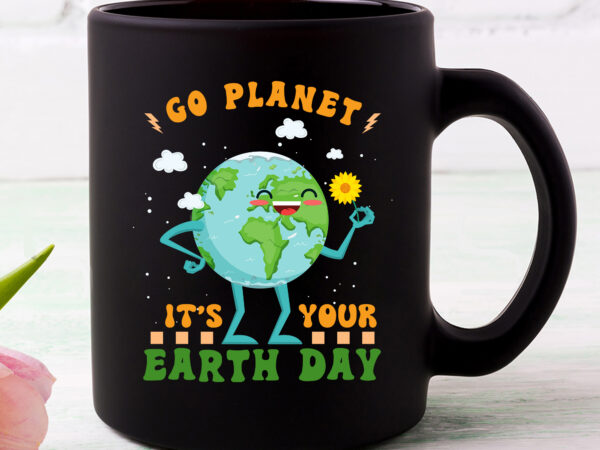 Cute go planet its your earth day peace groovy kids boy girl t-shirt pc