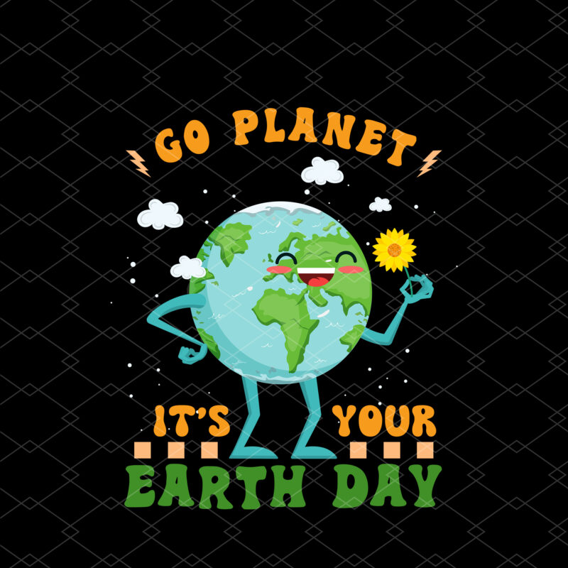 Cute Go Planet Its Your Earth Day Peace Groovy Kids Boy Girl T-Shirt PC