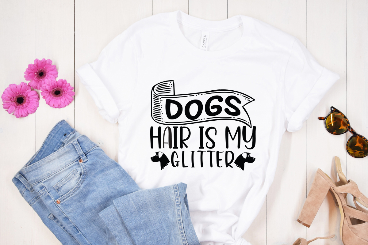 Dogs Hair Is My Glitter Svg Design,moon Cat Svg, Cat Svg Files For 