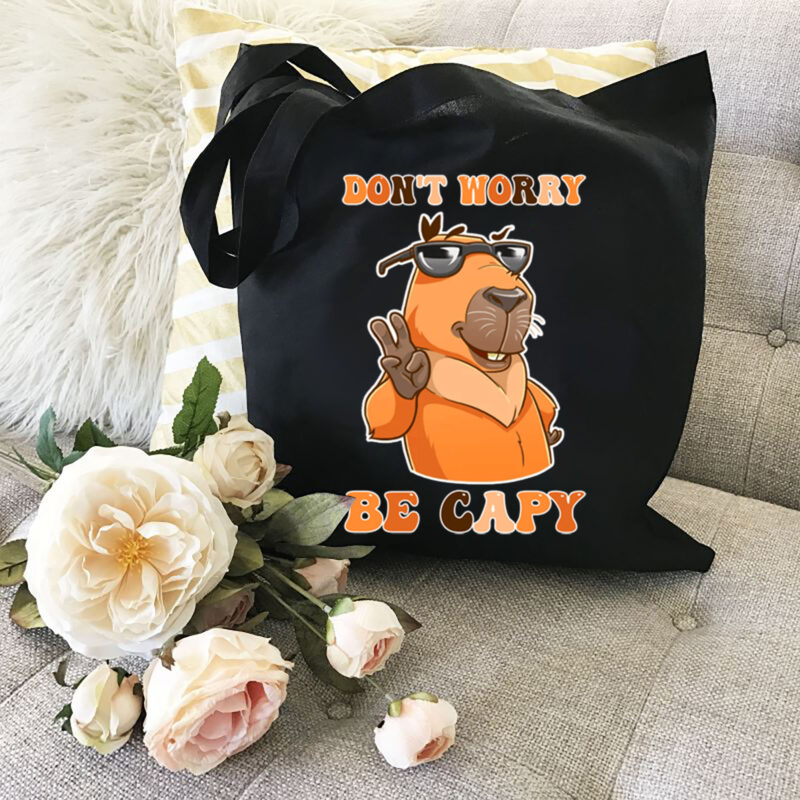 Don_t Worry Be Capy Retro Vintage Rodent Funny Capybara Capy NL 0302