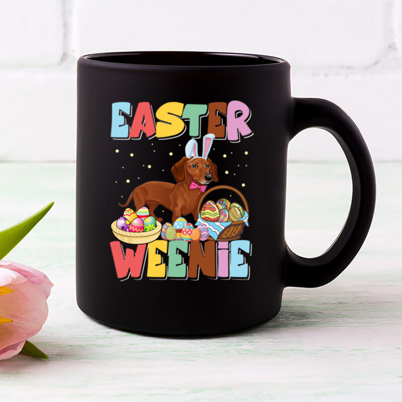 Easter Weenie Cute Dachshund Puppy Easter Day Egg Hunting NL 2102