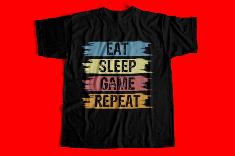 Top Selling Gaming T-Shirt Design Bundle, Gamer Designs, Gaming, Trendy Gaming T-Shirt Designs