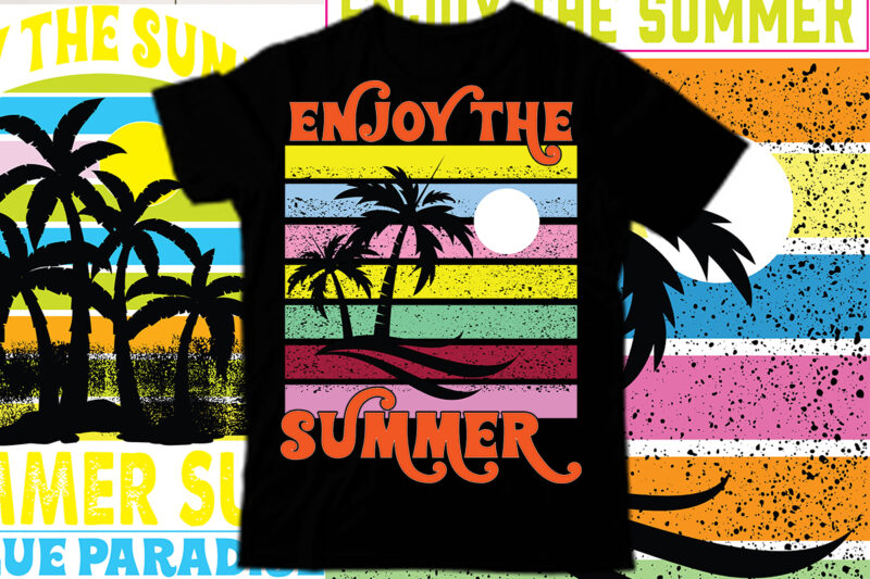 Enjoy the summer T shirt design, Salty Beach Shirt, Summer Shirt, Beach Party T-Shirt, Summer Vibes Shirt For Women, Palm Tshirt, Beach T Shirt, Summer Tee, Beach Shirt, Enjoy the