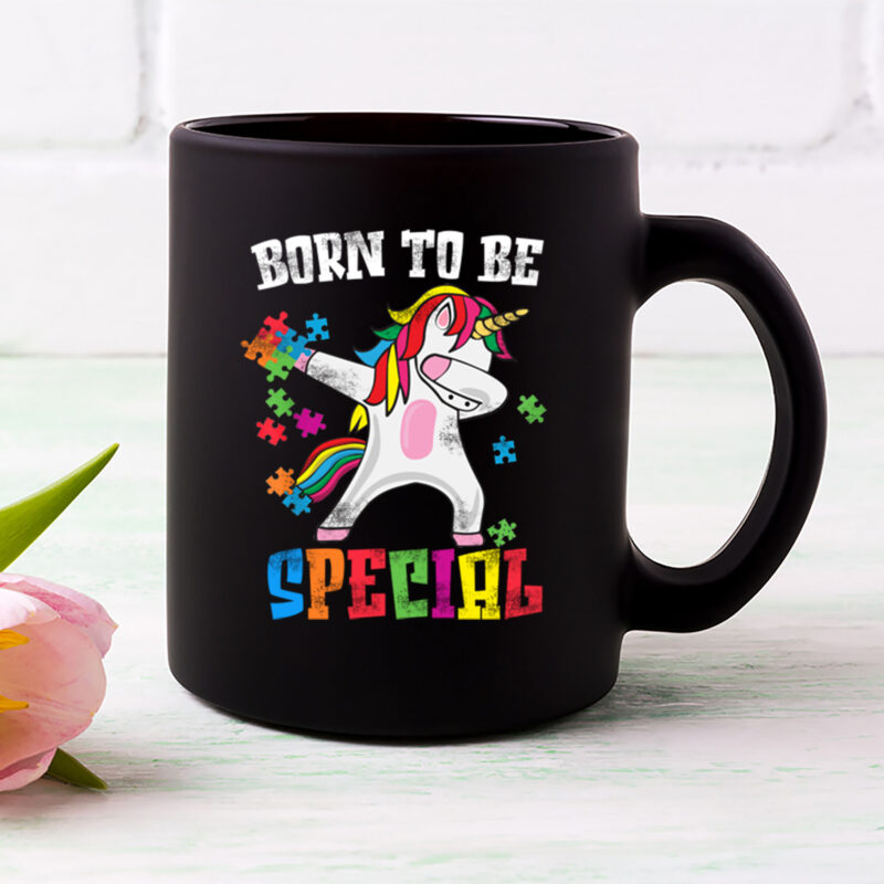 Funny Unicorn Born To Be Special Boy Girl Autism Awareness NL 2801