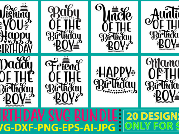 Birthday svg bundle t shirt template