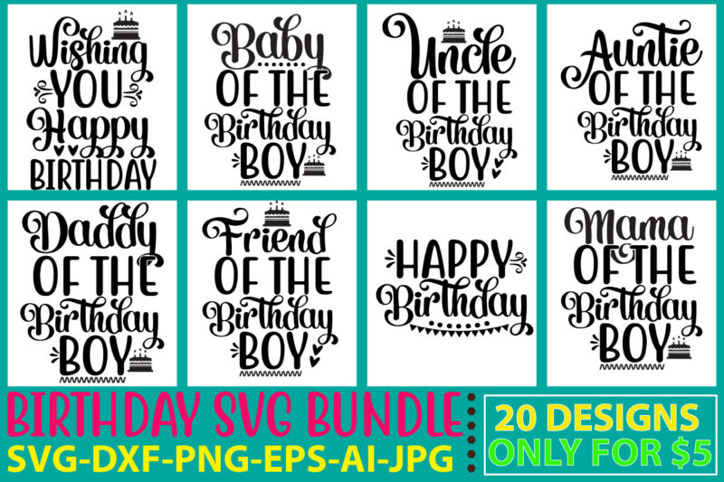 Birthday SVG Bundle