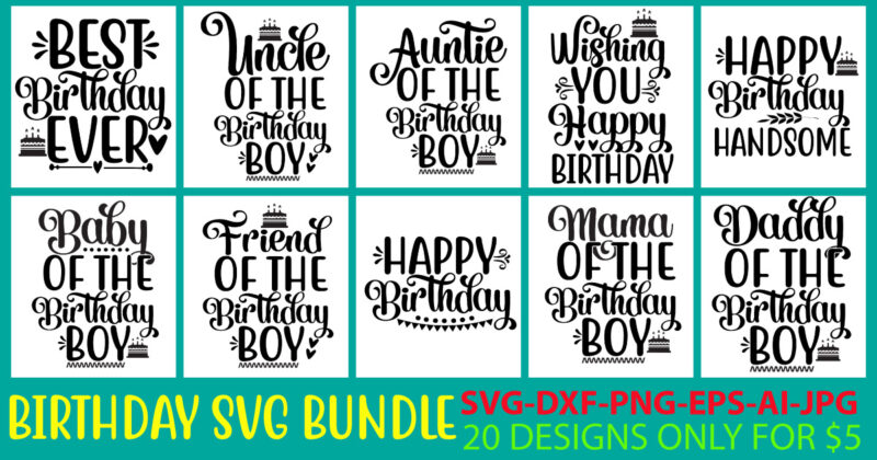 Birthday SVG Bundle