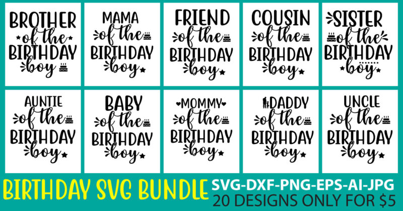 Birthday SVG Bundle