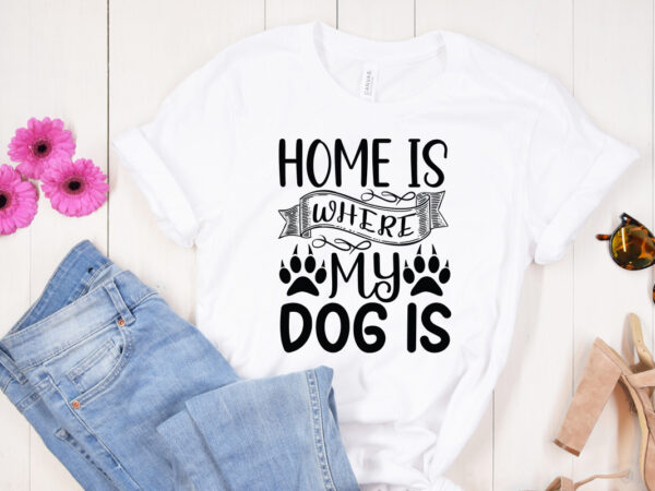 Home is where my dog is svg design, moon cat svg, cat svg files for silhouette, cameo & cricut.moon star animal, luna cat silhouette svg, cat with star, magical cat