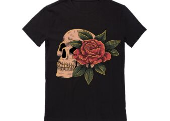 Human Skull Vector Best T-shirt Design Illustration