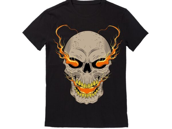 Human skull vector best t-shirt design illustration11