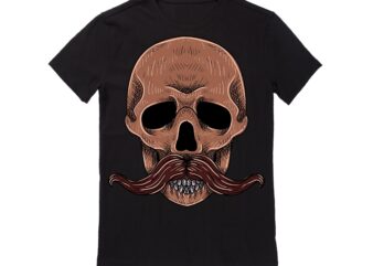Human Skull Vector Best T-shirt Design Illustration 59
