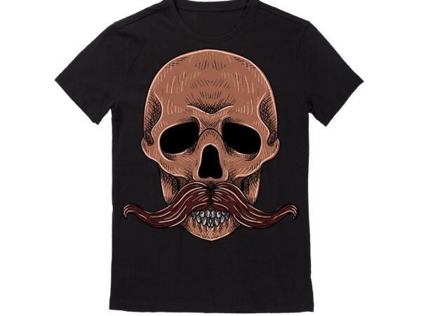 Human skull vector best t-shirt design illustration 59