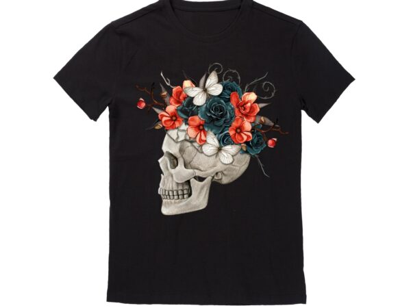 Human skull vector best t-shirt design illustration7