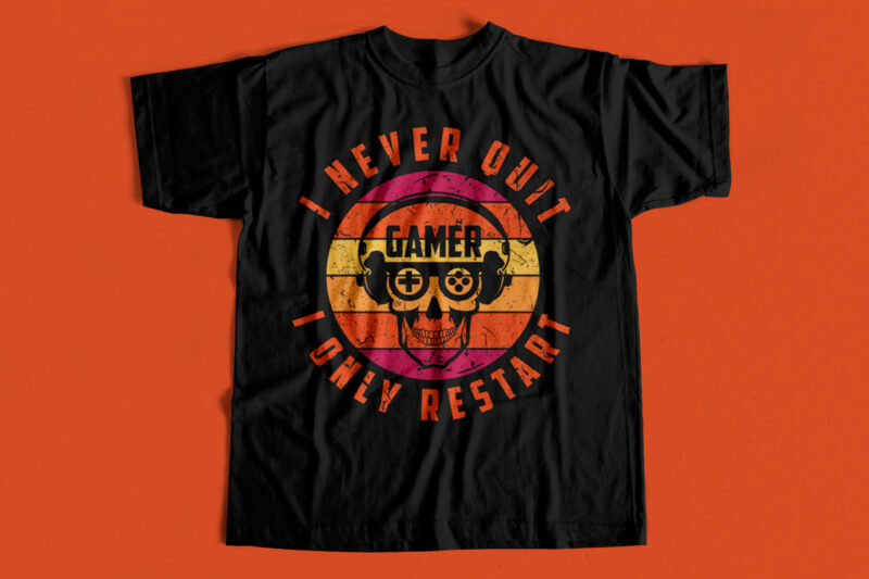 Top Selling Gaming T-Shirt Design Bundle, Gamer Designs, Gaming, Trendy Gaming T-Shirt Designs