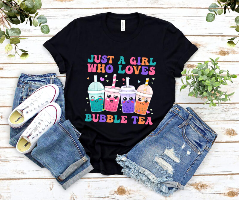 Just A Girl Who Loves Bubble Tea Girls Boba Tea Groovy NL 2002