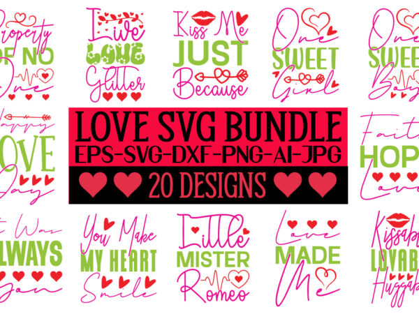 Love svg bundle t shirt vector graphic