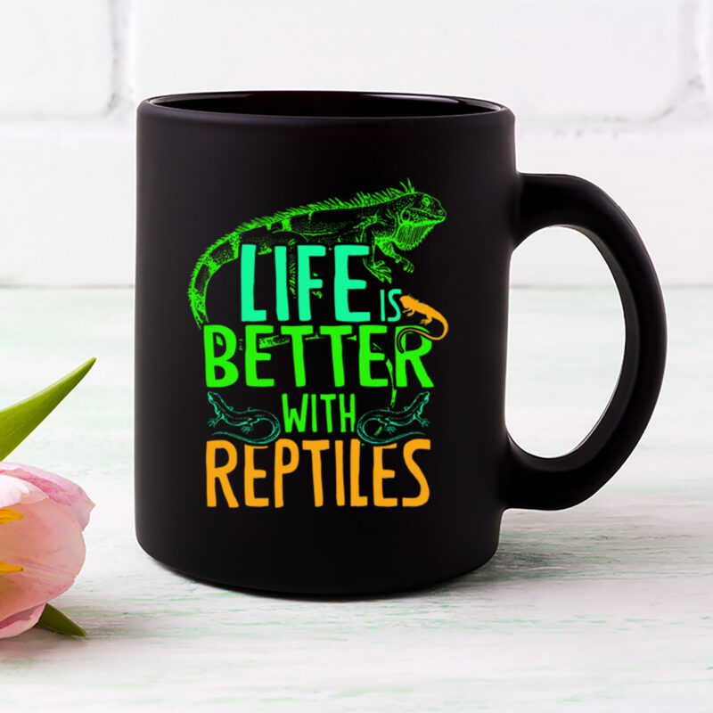 Life Is Better With Reptiles Leopard Gecko Crested Gecko Lizard NL 0102