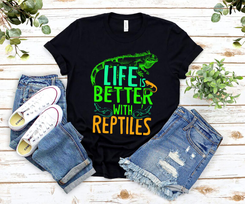 Life Is Better With Reptiles Leopard Gecko Crested Gecko Lizard NL 0102