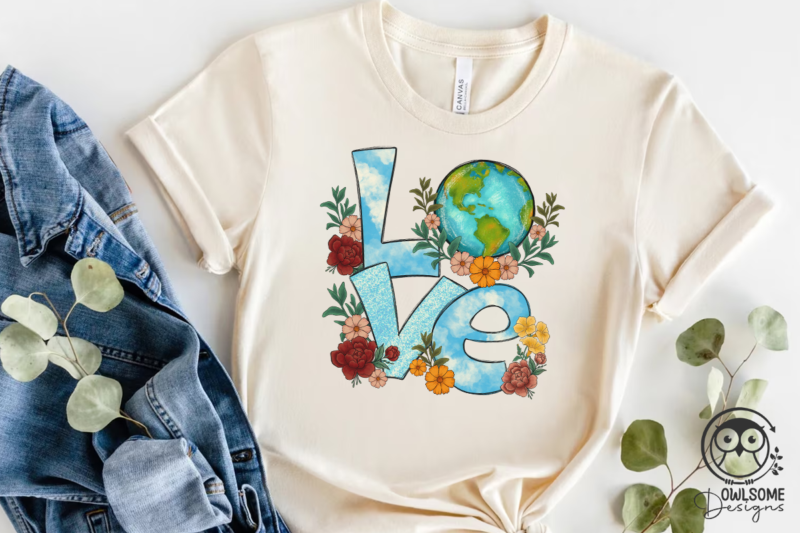 Love Earth Day PNG SUblimation