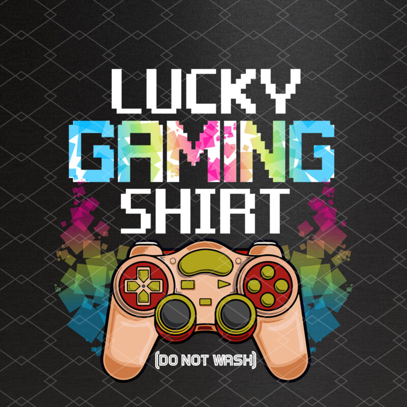 Lucky Gaming Shirt Funny Video Game Controller Retro Gamer NC