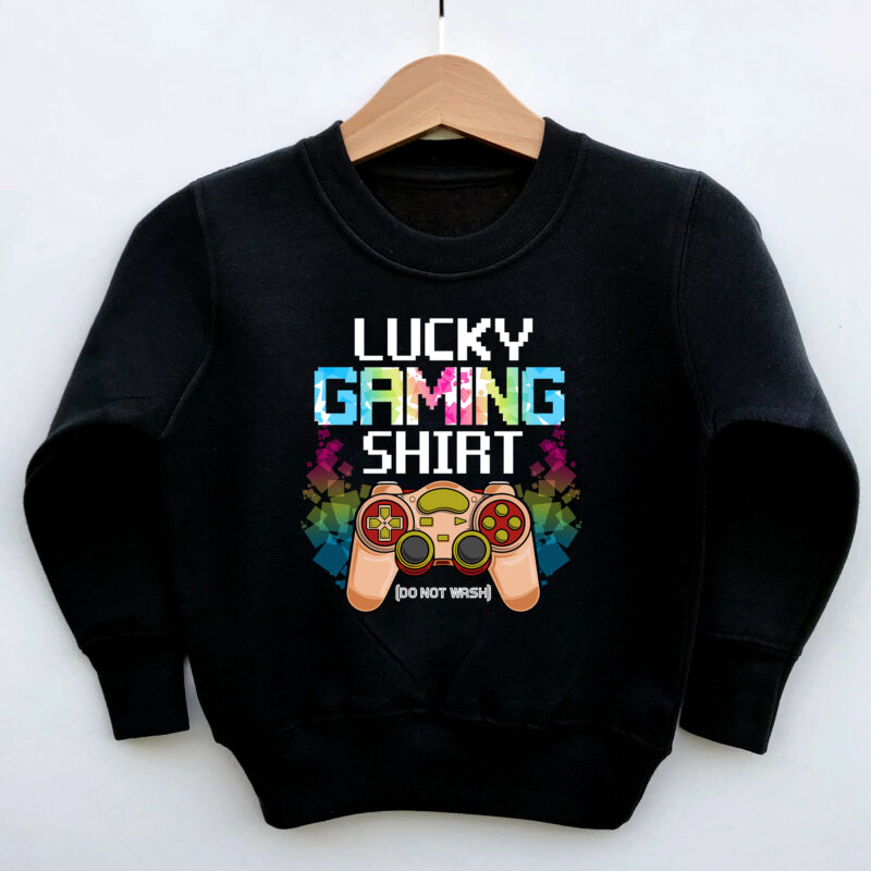 Lucky Gaming Shirt Funny Video Game Controller Retro Gamer NC