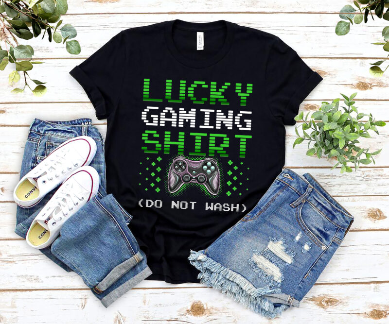 Lucky Gaming Shirt Funny Video Game Controller Retro Gamer NL 0102