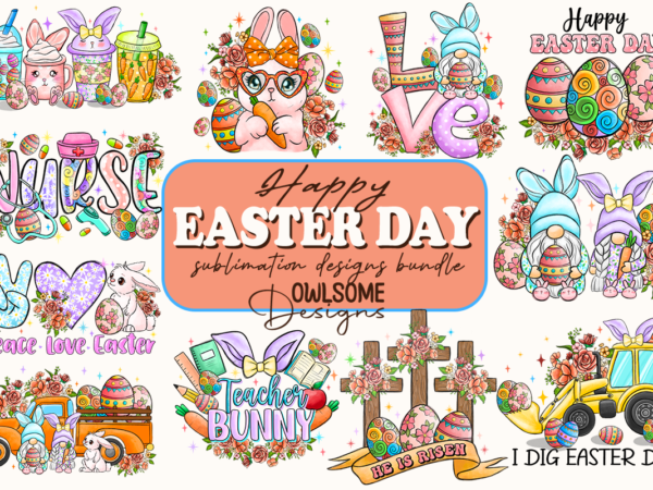 Easter day sublimation bundle vector clipart