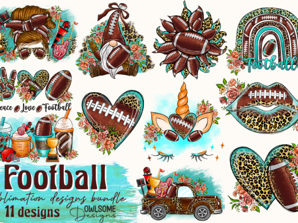 Football sublimation designs bundle