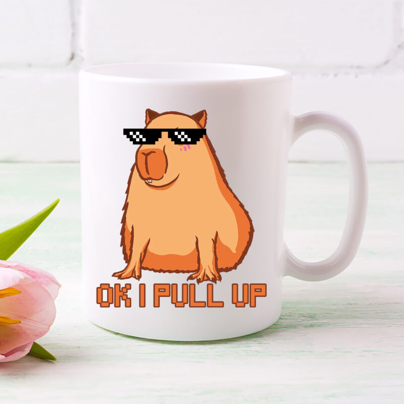 Ok I Pull Up Capybara Funny Ganngster Funny Cute Capybara Lovers Cavy Capy NL 0102