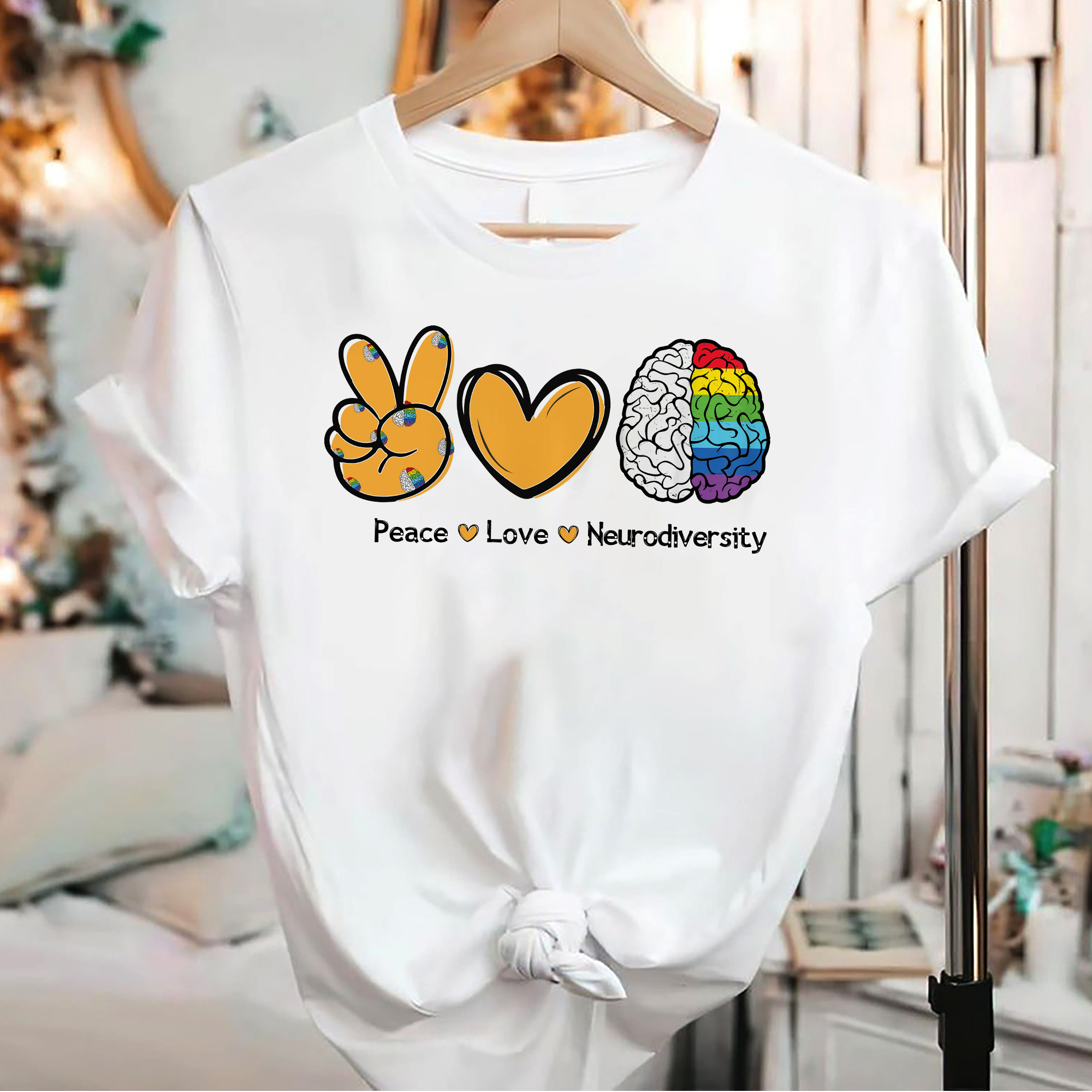 Peace Love Autism Chicago Bears Nfl Shirt - Peanutstee