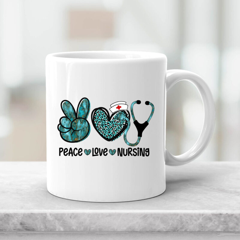 Peace Love Nursing Stethoscope Nurse Life Nurse Week 2023 NC 2402