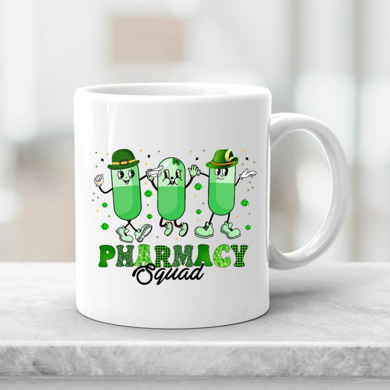 Pharmacy Squad Pharmacist Funny St Patrick_s Day Medicine Pills NC 1702