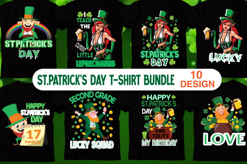 ST. Patrick’s Day Bundle,studio files 100 patrick day vector t-shirt designs bundle amsterdam st.patricks day art tricks baby mardi gras number design svg buy patrick day t-shirt designs for commercial