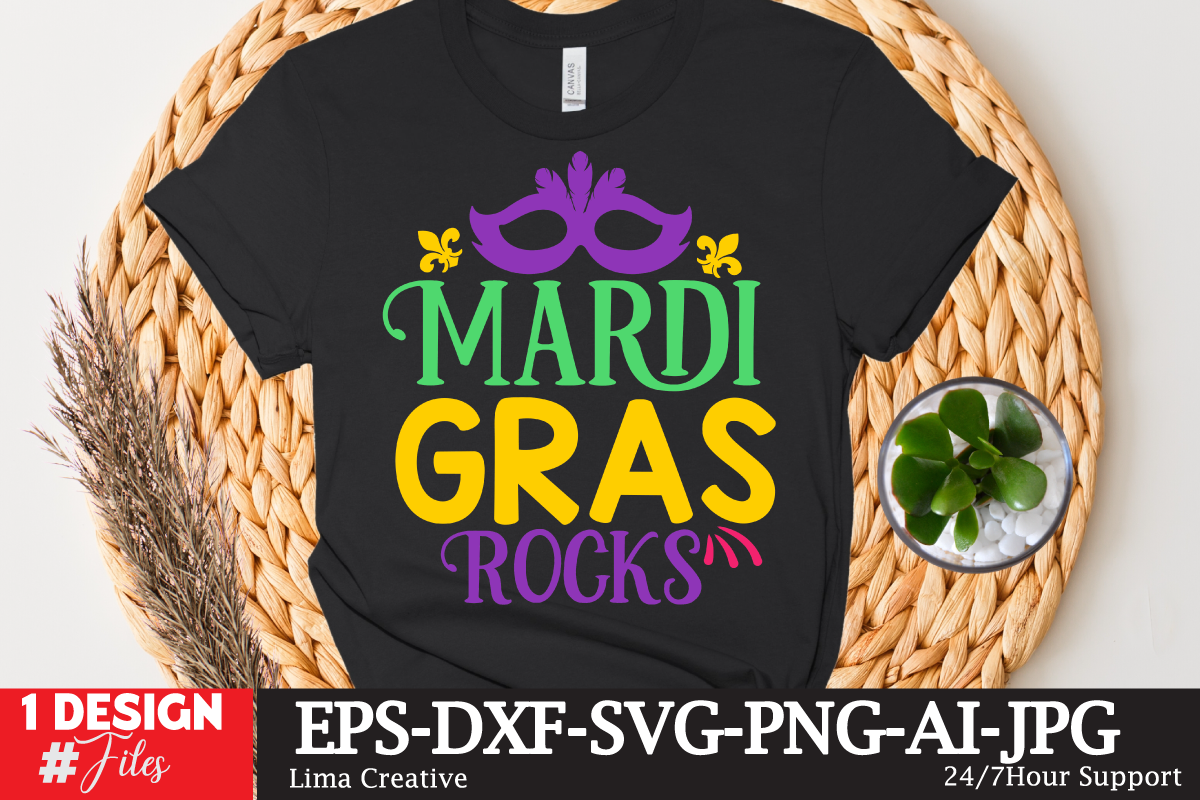 Mardi Gras Rocks T-shirt Design,mardi gras,carnival mardi gras,what is ...