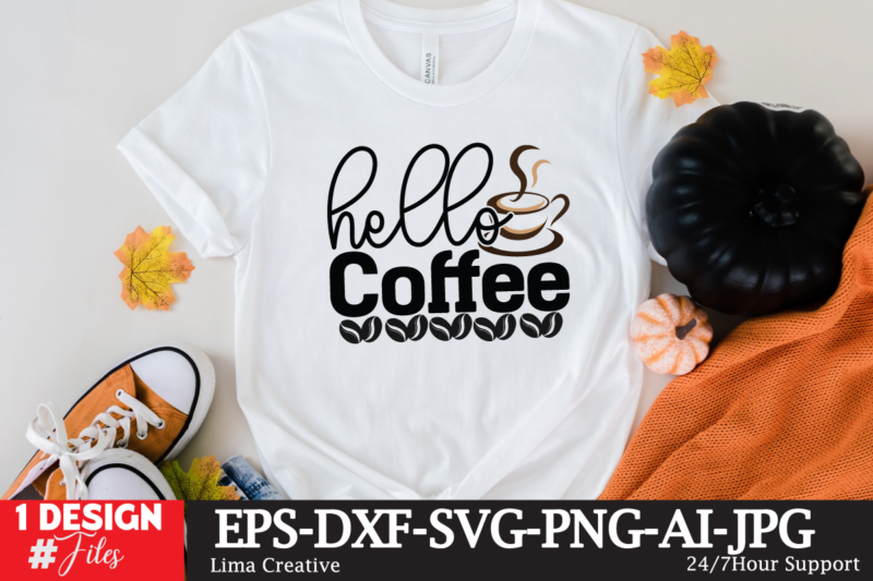 Hello Coffee SVG Cute File, Coffee T-shirt Design,coffee cup,coffee cup svg,coffee,coffee svg,coffee mug,3d coffee cup,coffee mug svg,coffee pot svg,coffee box svg,coffee cup box,diy coffee mugs,coffee clipart,coffee box card,mini coffee cup,coffee