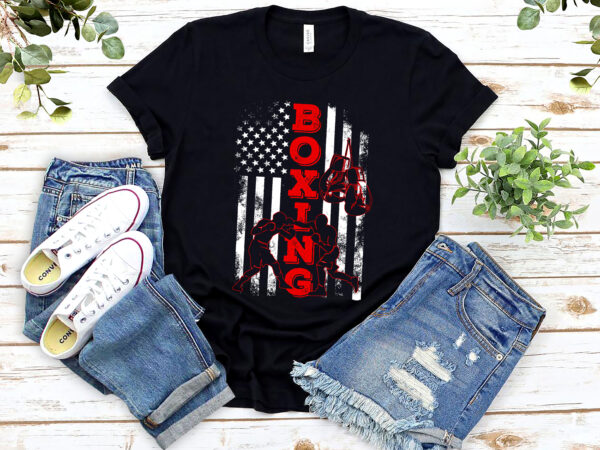 Retro american boxing gloves us flag boxer american flag nl 2402 t shirt design online