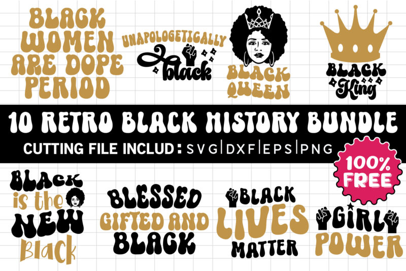 Retro Black History Svg Bundle