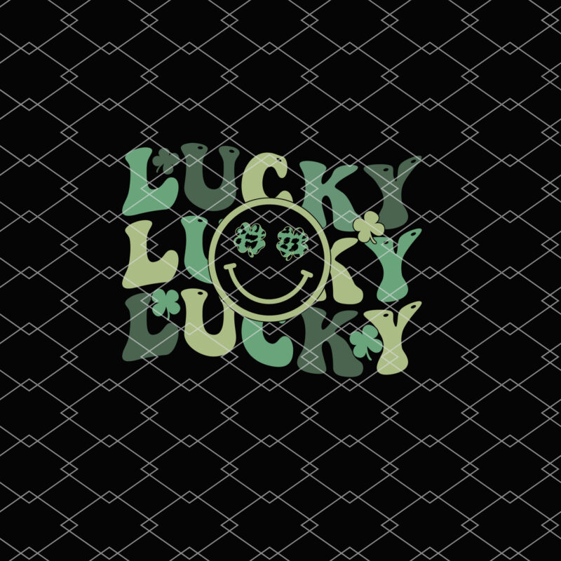 Retro St Patty_s Day, Lucky Babe T-Shirt Design, Vintage St Patrick_s Day Shirt, Retro Groovy Lucky PNG Files, Smiley Face PNG NL 0302