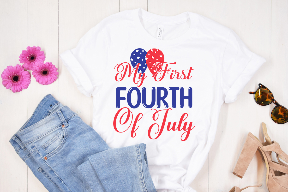 My first fourth of July SVG design, My first fourth of July t shirt ...